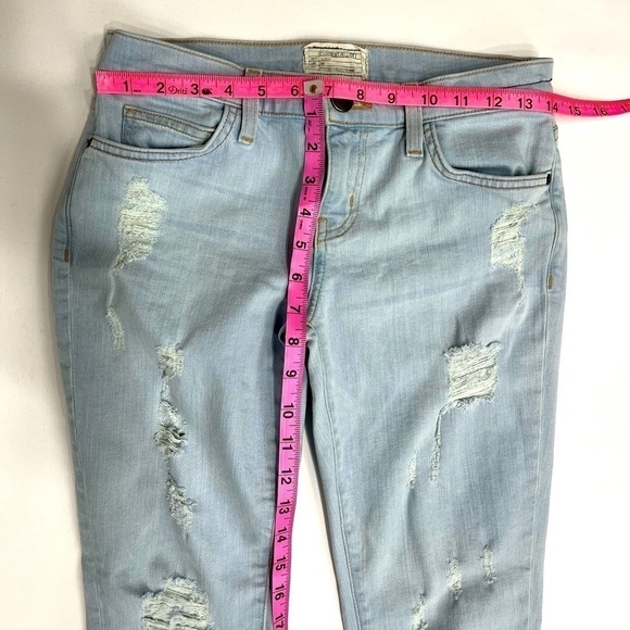 Current Elliott the stiletto chalky indigo shredded jeans light blue 26 - Picture 5 of 10